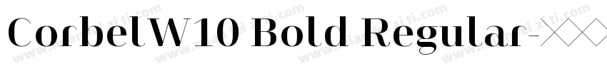 CorbelW10 Bold Regular字体转换